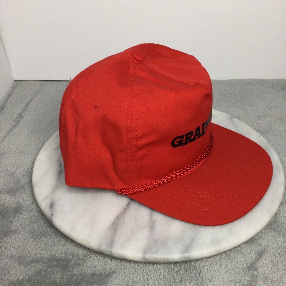 Vintage Snapback Rope Hat Red Grainger SnapBack - Picture 2 of 6